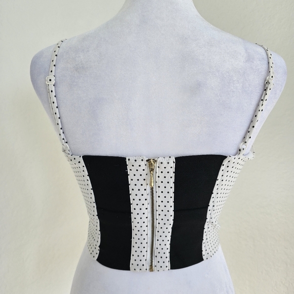 XOXO Polka Dot Corset Top S Coquette Y2K Medium - Picture 3 of 7